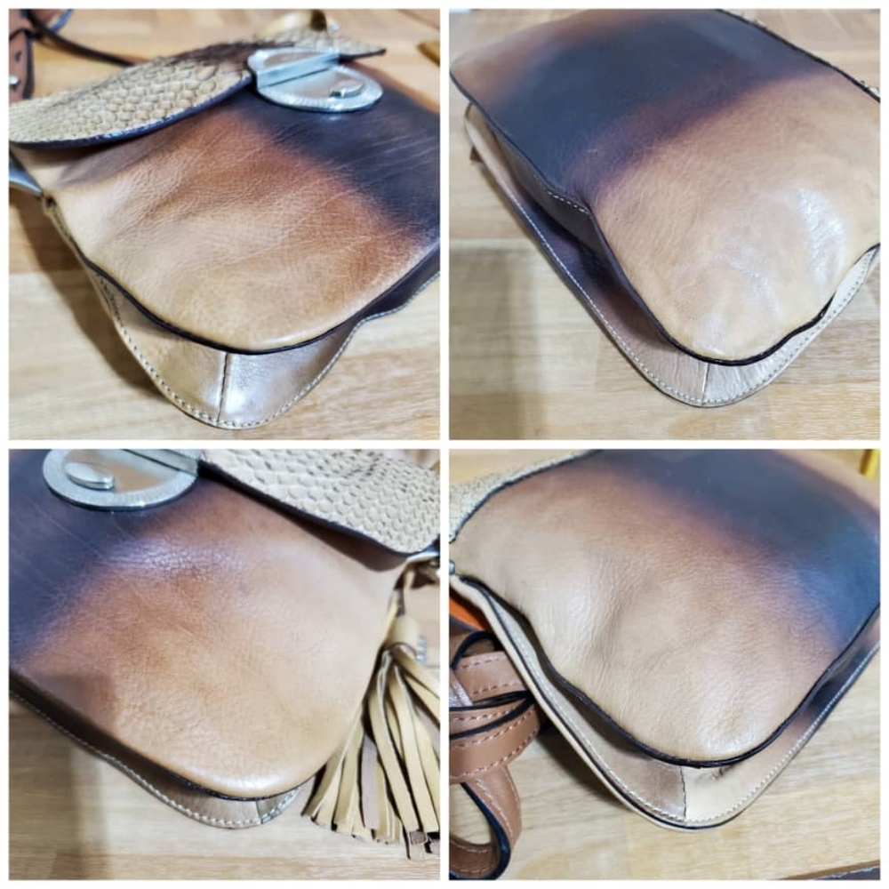 Authentic Prada Pushlock Python Leather Crossbody… - image 5